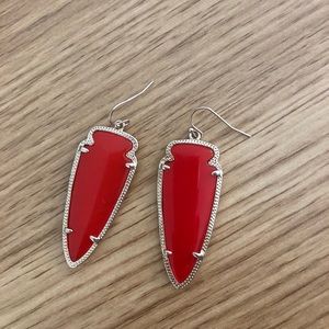 Kendra Scott Red Skylar Arrow Earrings